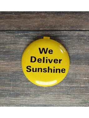 Vintage Gas Company Fold Top Pin East Ohio We Deliver Natural Sunshine Yellow